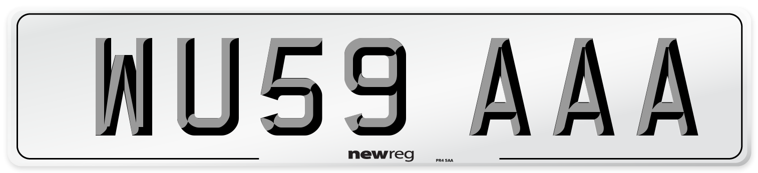 WU59 AAA Number Plate from New Reg